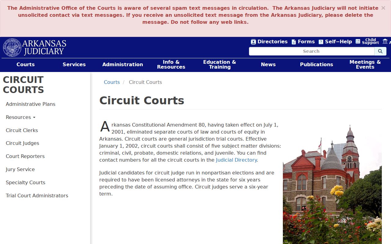 Franklin County warrant check and Arkansas circuit court page