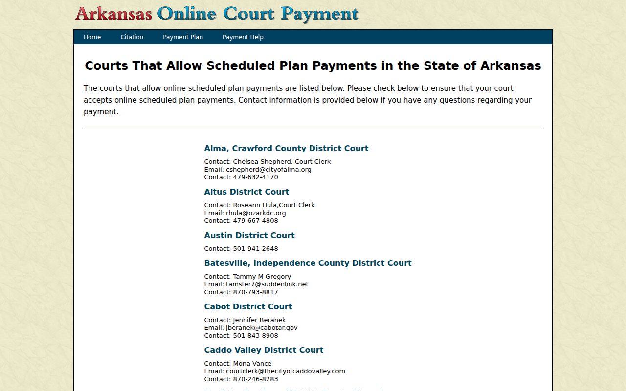 Franklin County traffic warrant court entries for Altus Charleston and Ozark