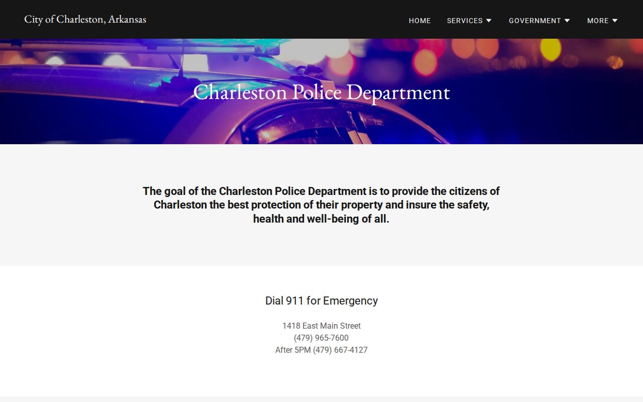 Charleston Police contact routing for Charleston warrant records