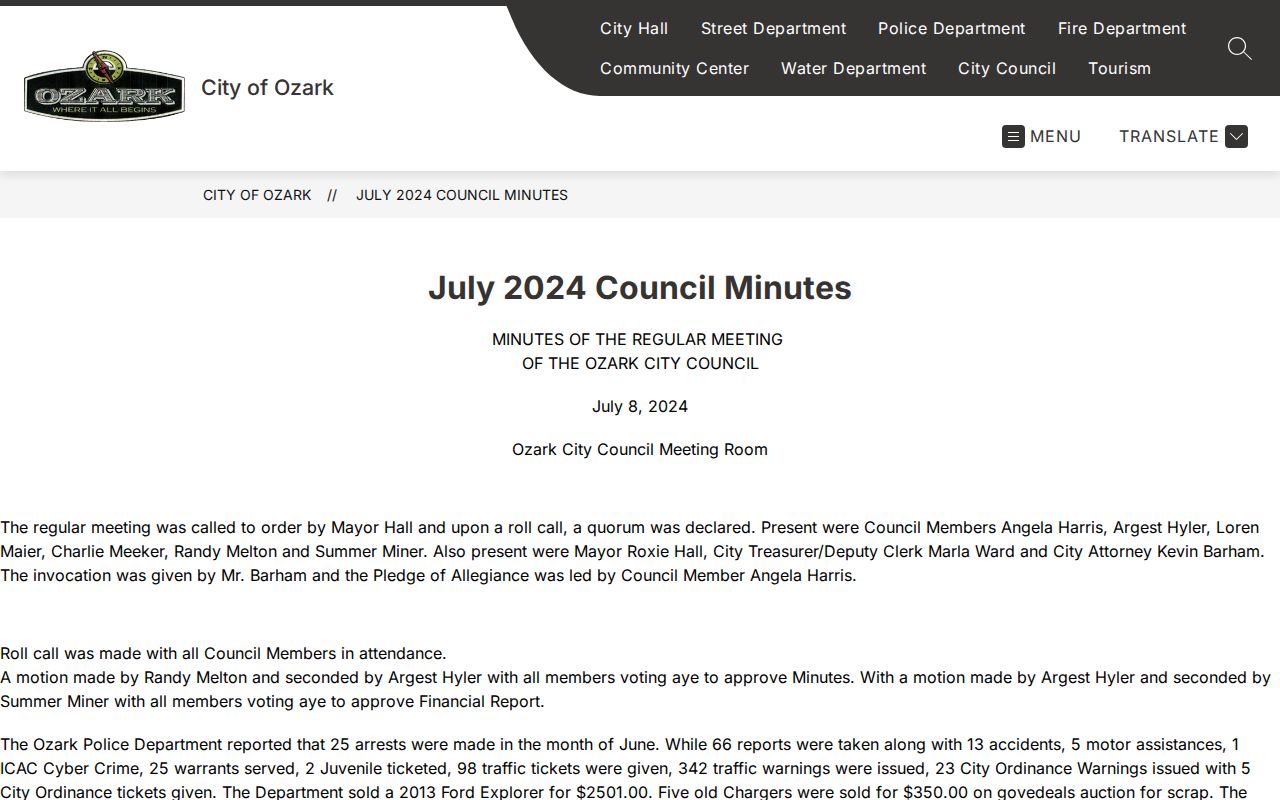 Franklin County active warrants served in a second Ozark activity report