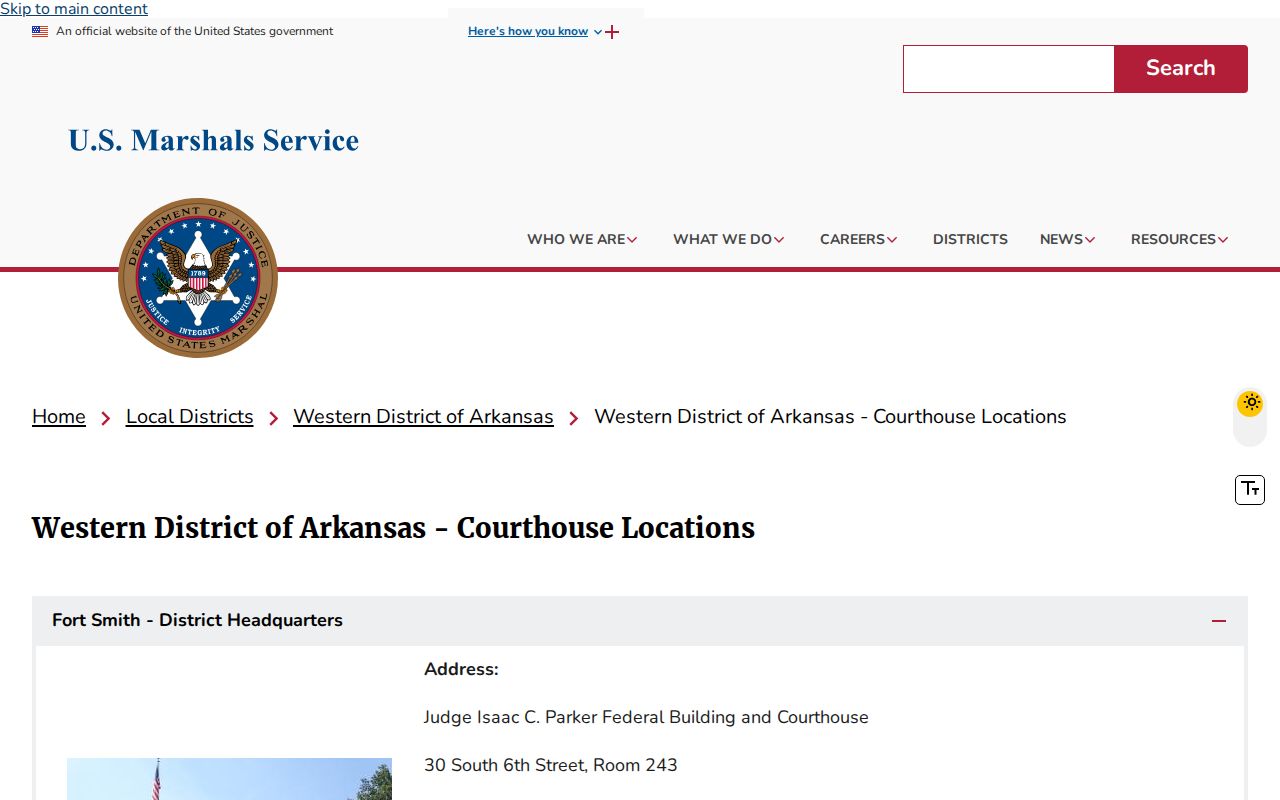 Federal courthouse location boundary for Franklin County most wanted inquiries