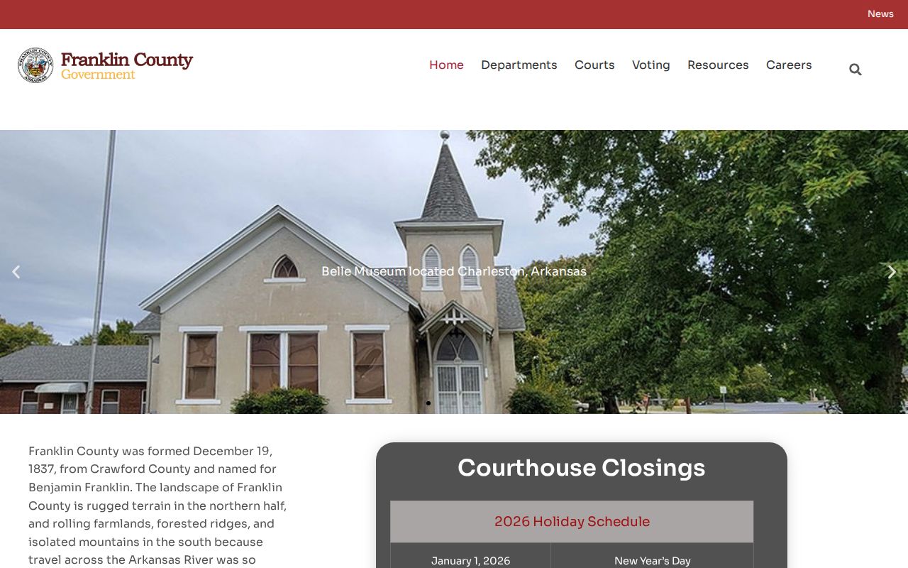 Franklin County warrant records county office overview